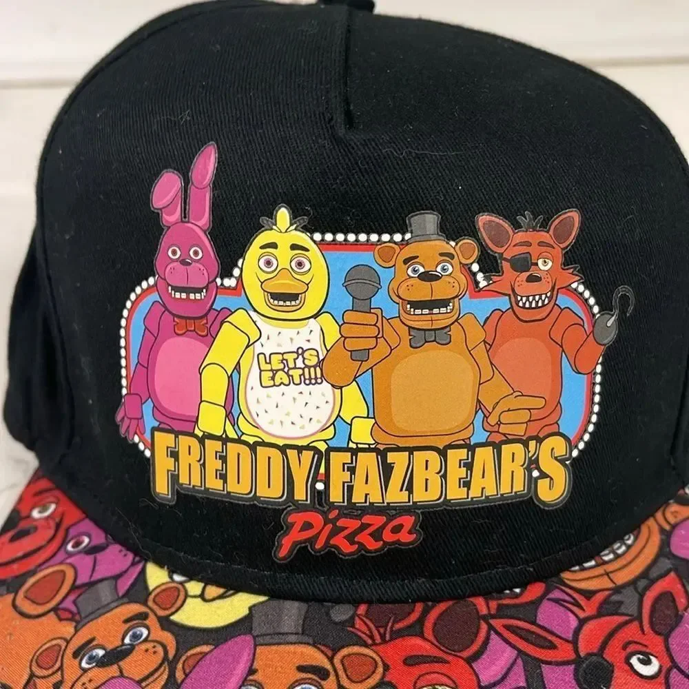 Five Nights at Freddys Youth Hat Black Freddy Fazbear’s Pizza Baseball Cap